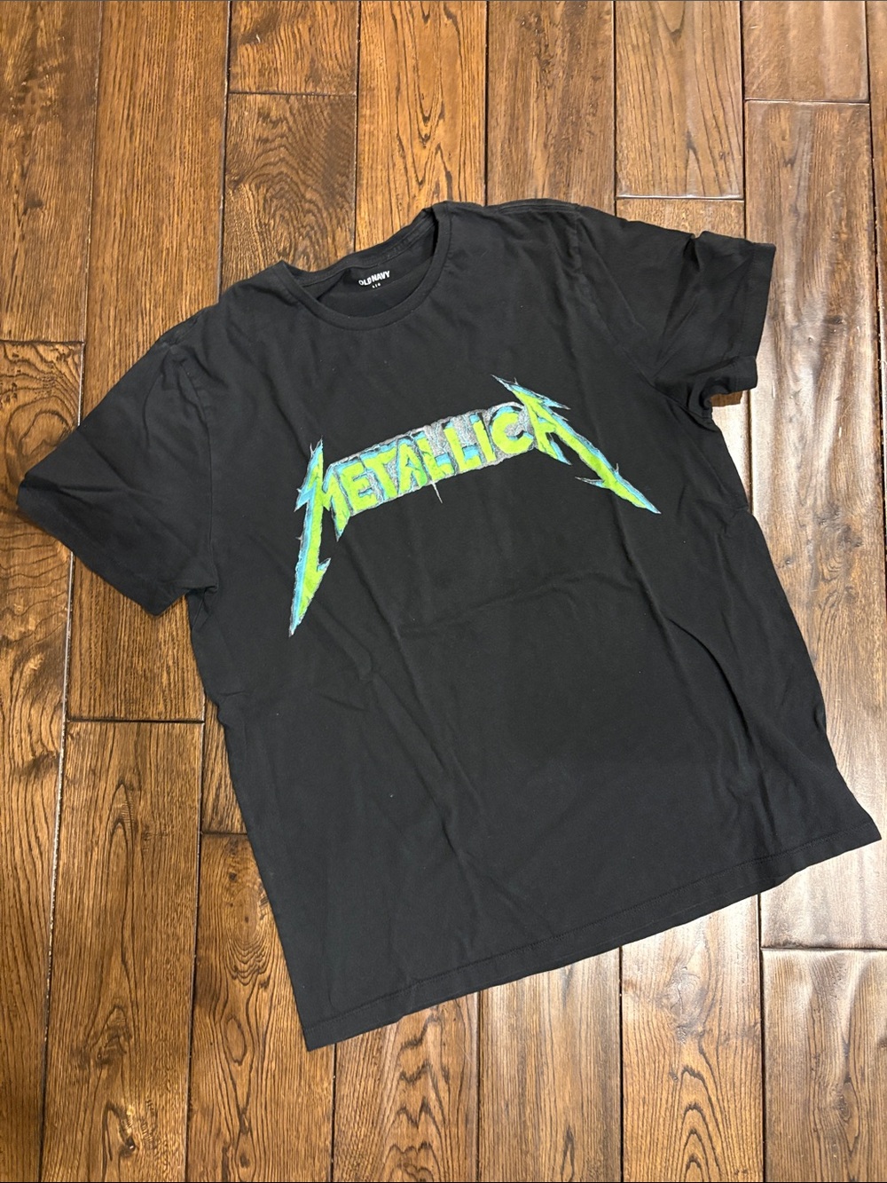 Old Navy Black Metallica Graphic Short-Sleeve Tee